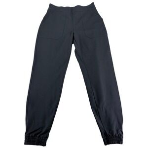 Spanx The Get Moving Jogger Black Activewear Pants Large Elastic Waist Cuffs